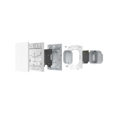 Выключатель двухклавишный без нейтрали | Aqara Smart Wall Switch H1 EU (No Neutral, Double Rocker) (WS-EUK02)