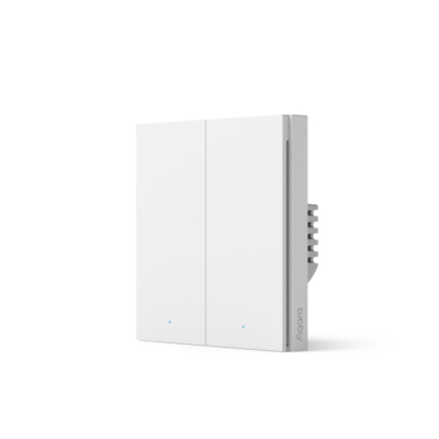 Выключатель двухклавишный с нейтралью | Aqara Smart Wall Switch H1 EU (With Neutral, Double Rocker) (WS-EUK04)