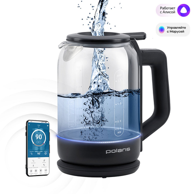 Чайник | Polaris PWK 1712CGLD Wi-Fi IQ Home (Черный)