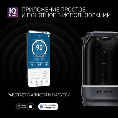 Чайник | Polaris PWK 1720CGLD Wi-Fi IQ Home (Серый)