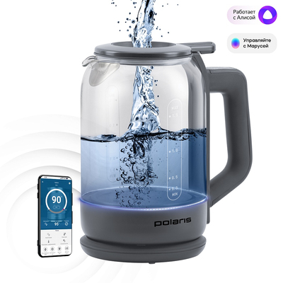 Чайник | Polaris PWK 1720CGLD Wi-Fi IQ Home (Серый)