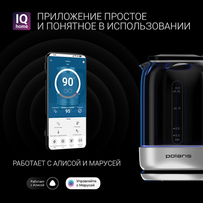 Чайник | Polaris PWK 1720CGLD Wi-Fi IQ Home (Белый)
