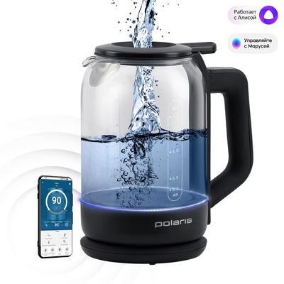 Чайник | Polaris PWK 1720CGLD Wi-Fi IQ Home (Черный)