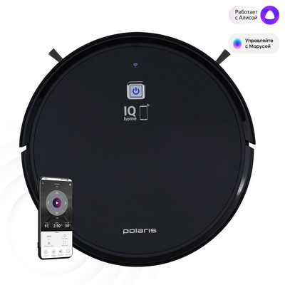 Робот-пылесос | Polaris PVCR 0726 WI-FI IQ Home GYRO (Черный)